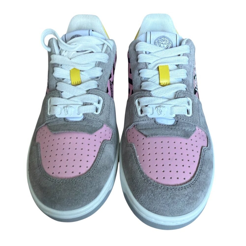 Versace Medusa Pink/Black Leather Women's Sneaker Shoe, 1014316, 37 - Picture 8 of 12